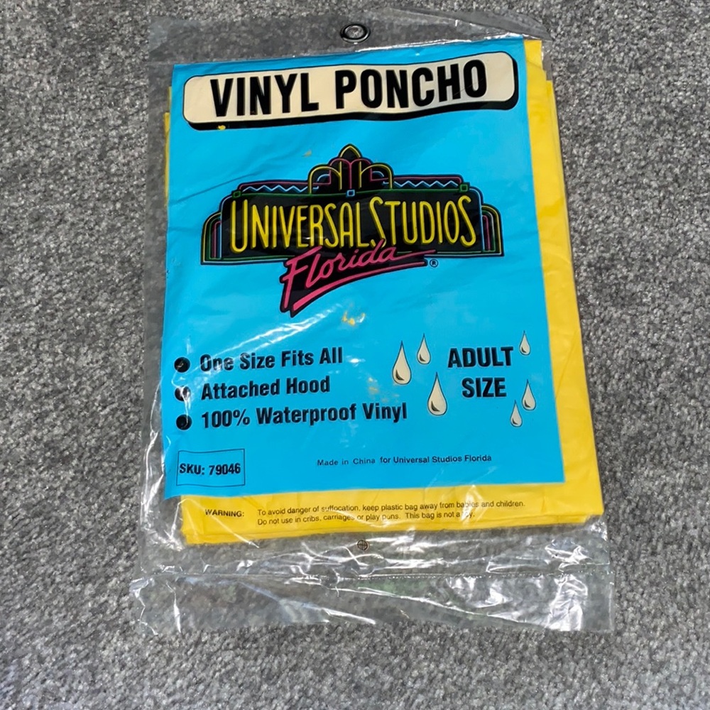 Vintage Universal Studios Florida Adult Poncho